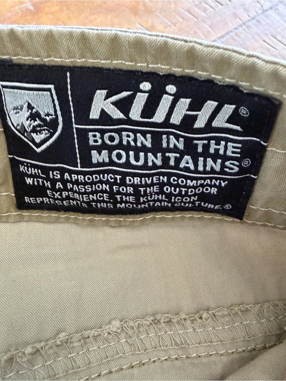 Kuhl Revolvr Pants Mens 34x34 Tan Hiking Outdoors Vintage Patina Dye Cell Pocket